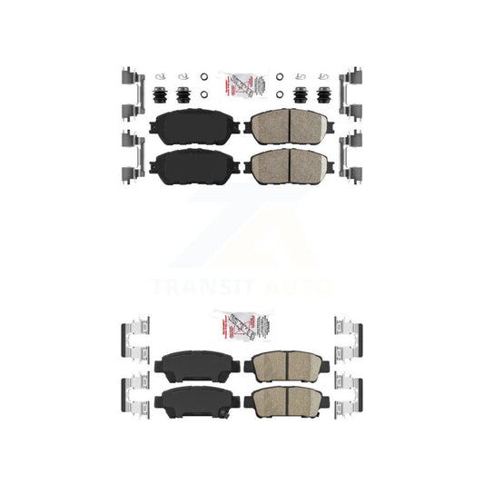 Ceramic Disc Brake Pads Front Rear Kit For 2004-2010 Toyota Sienna