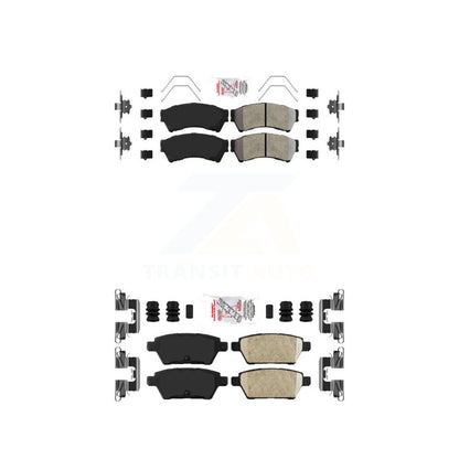 Semi-Metallic Ceramic Disc Brake Pads Front Rear Kit For Ford Fusion Mazda 6 MKZ