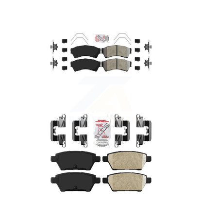 Semi-Metallic Ceramic Disc Brake Pads Front Rear Kit For Ford Fusion Mazda 6 MKZ