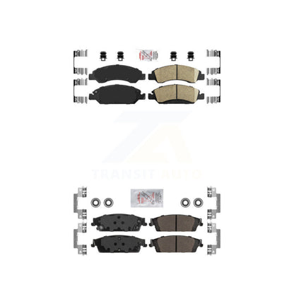 Ceramic Semi-Metallic Disc Brake Pads Front Rear Kit For GMC Chevrolet Sierra XL