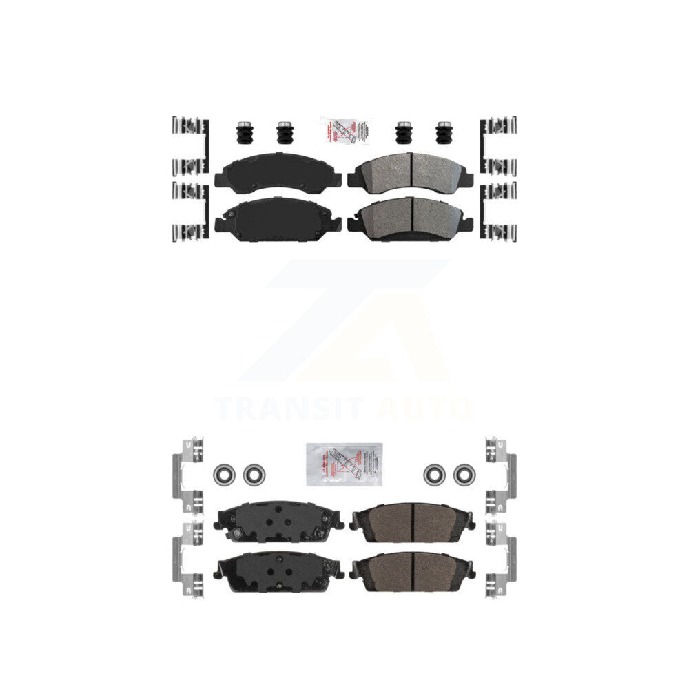 Semi-Metallic Disc Brake Pads Front Rear Kit For GMC Chevrolet Sierra 1500 Tahoe
