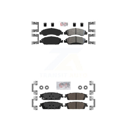 Semi-Metallic Disc Brake Pads Front Rear Kit For GMC Chevrolet Sierra 1500 Tahoe