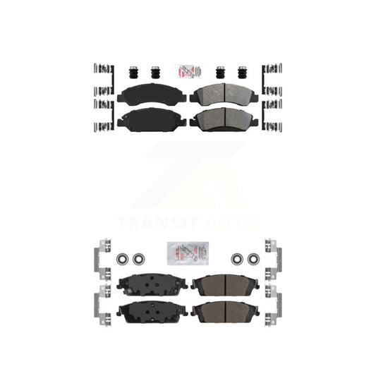 Semi-Metallic Disc Brake Pads Front Rear Kit For GMC Chevrolet Sierra 1500 Tahoe
