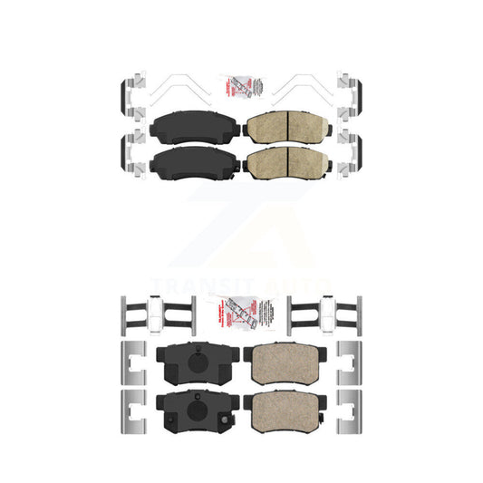 Ceramic Disc Brake Pads Front Rear Kit For Honda Civic Acura RDX