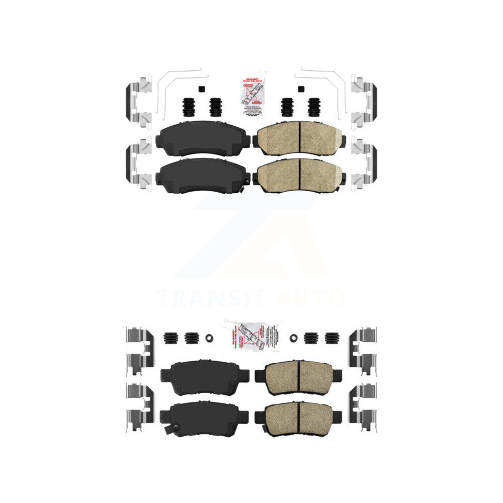 Ceramic Disc Brake Pads Front Rear Kit For 2005-2010 Honda Odyssey