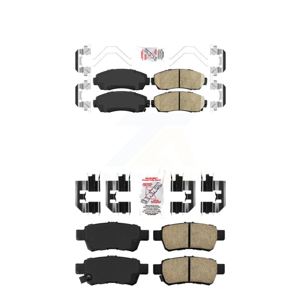 Ceramic Disc Brake Pads Front Rear Kit For 2005-2010 Honda Odyssey