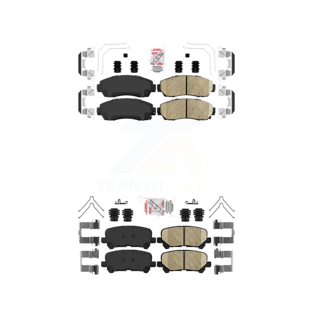 Ceramic Disc Brake Pads Front Rear Kit For 2011-2017 Honda Odyssey