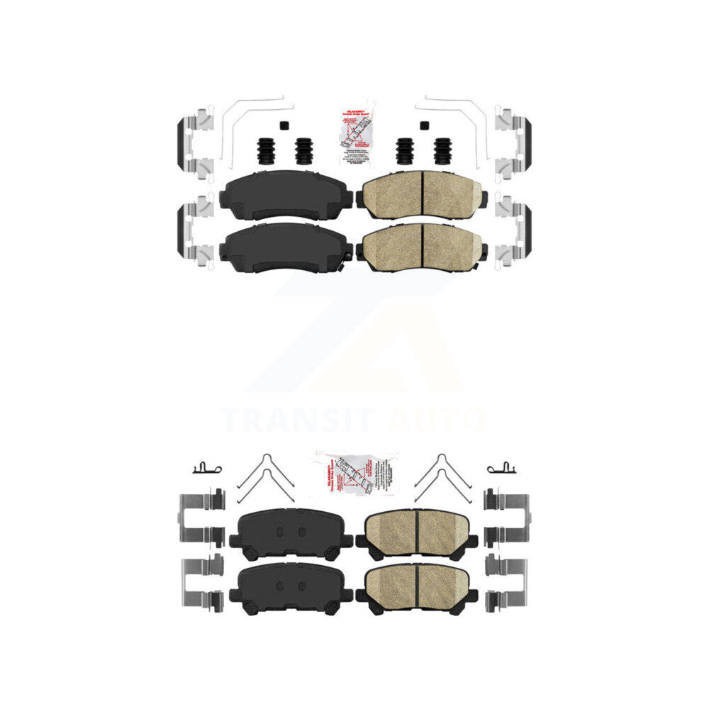 Ceramic Disc Brake Pads Front Rear Kit For 2011-2017 Honda Odyssey