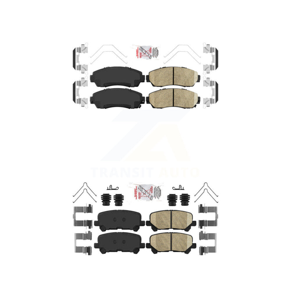 Ceramic Disc Brake Pads Front Rear Kit For 2011-2017 Honda Odyssey