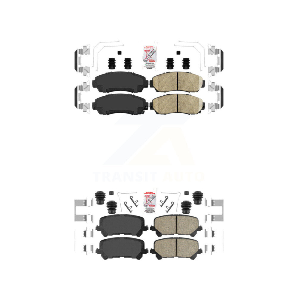 Ceramic Disc Brake Pads Front Rear Kit For 2019-2024 Honda Passport