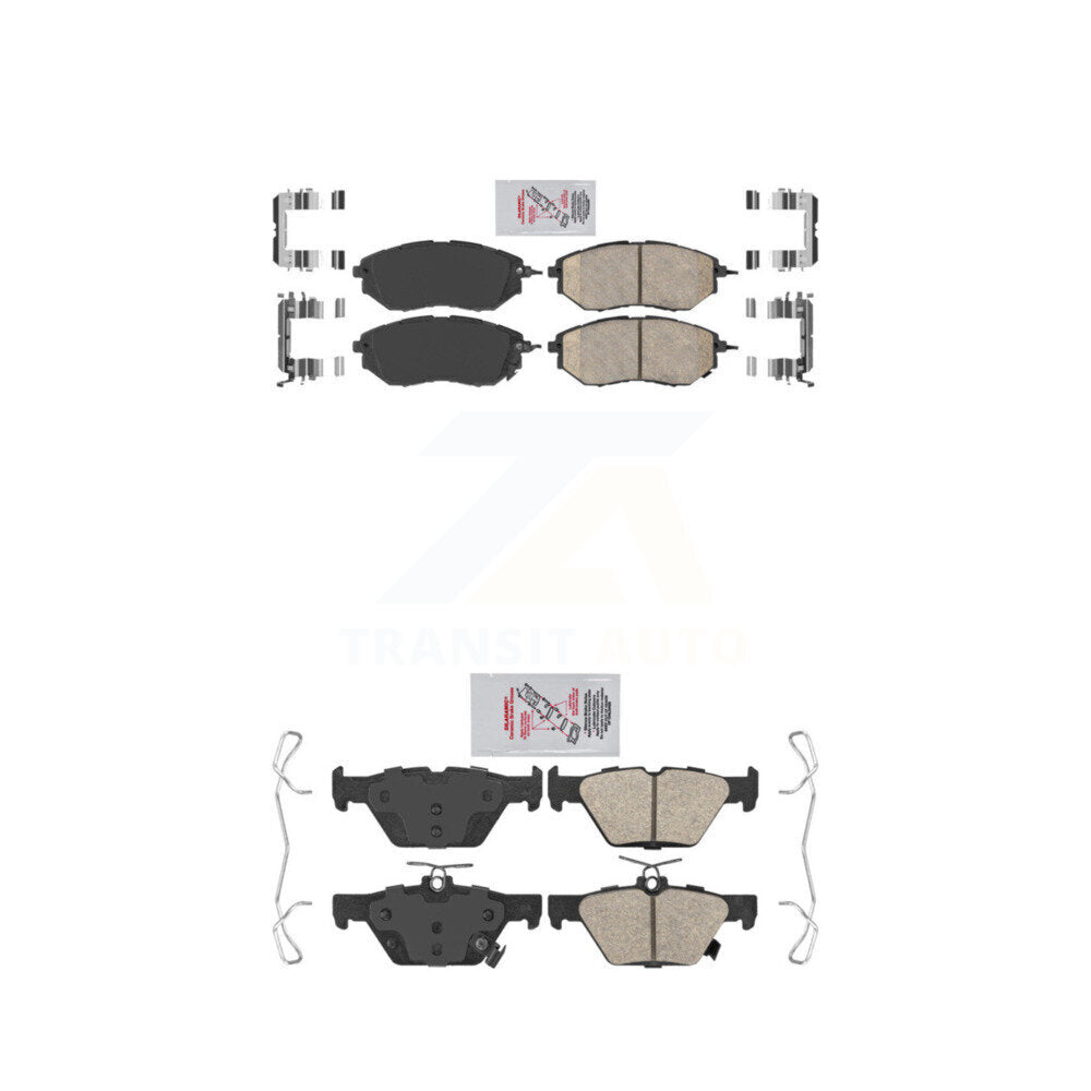 Ceramic Disc Brake Pads Front Rear Kit For Subaru Outback WRX Legacy