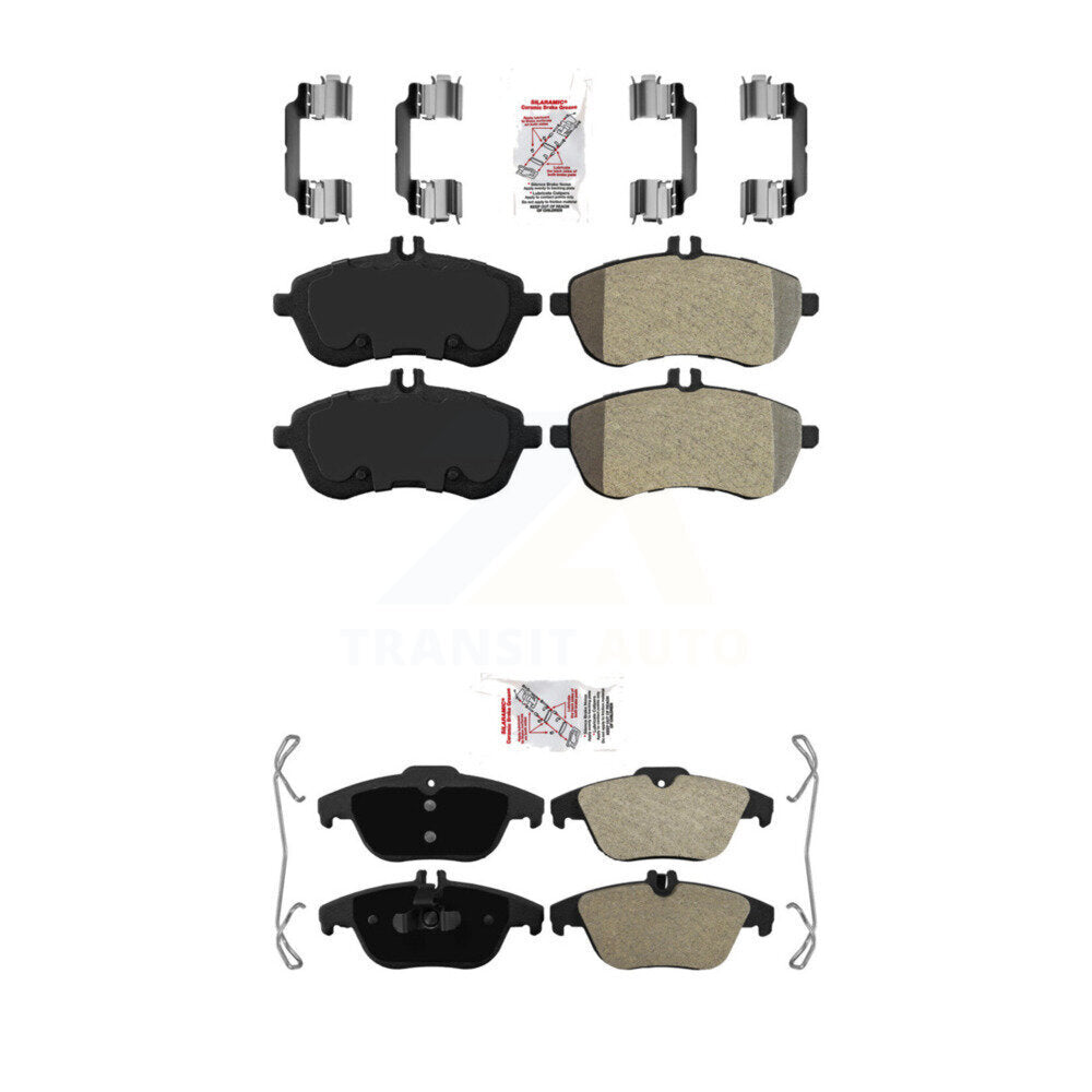 Semi-Metallic Disc Brake Pads Front Rear Kit For Mercedes-Benz C300 C250 C230