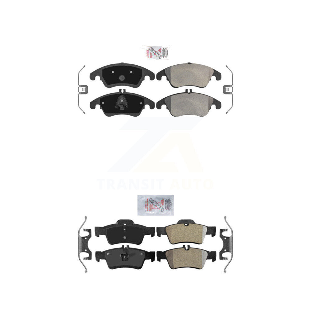 Semi-Metallic Disc Brake Pads Front Rear Kit For Mercedes-Benz E350 E400 E250