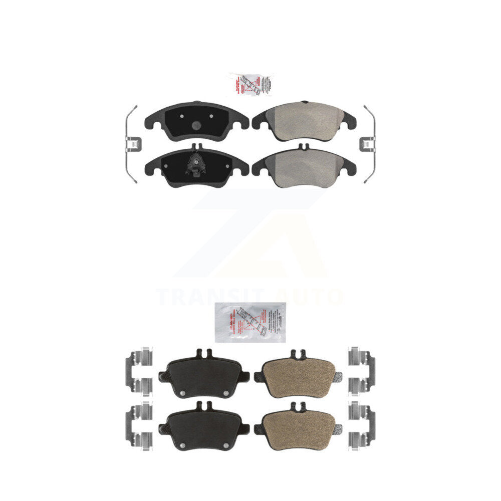 Semi-Metallic Disc Brake Pads Front Rear Kit For Mercedes-Benz SLK350 SLC300