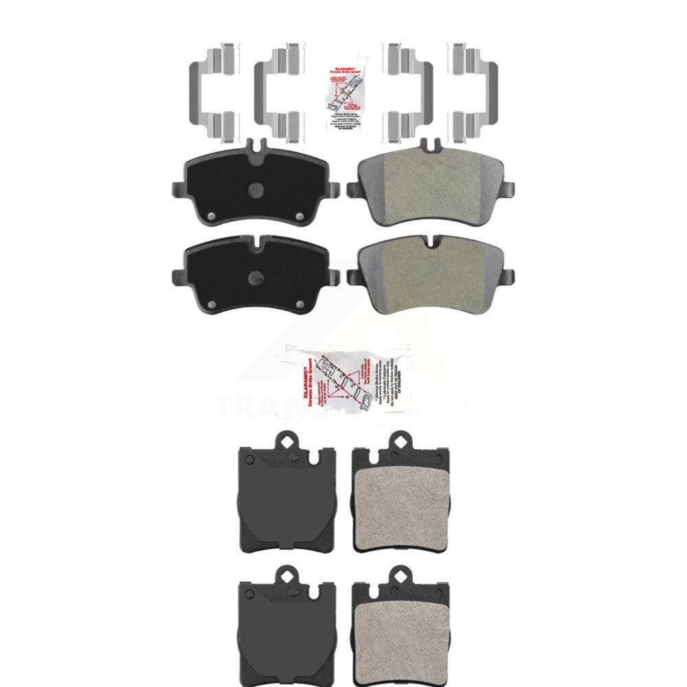 Semi-Metallic Disc Brake Pads Front Rear Kit For Mercedes-Benz C280 C240 CLK350