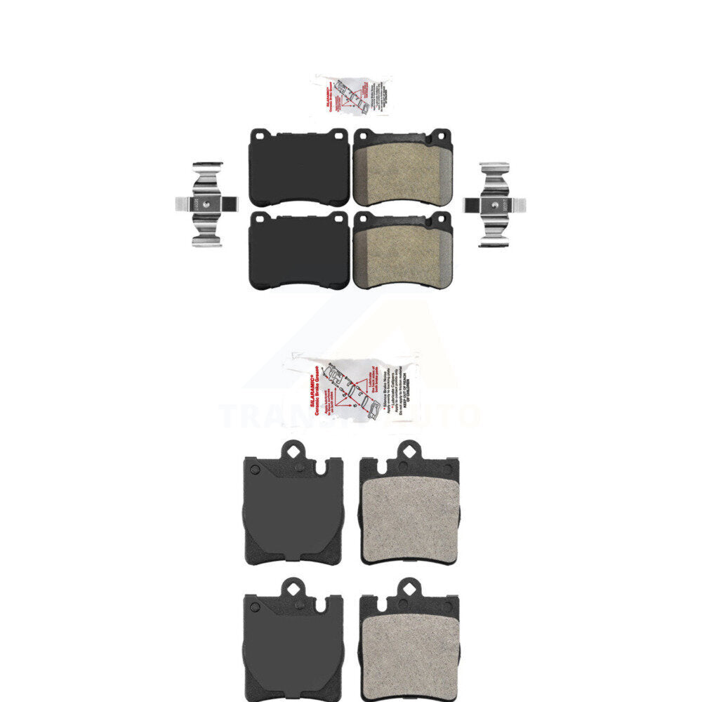 Semi-Metallic Disc Brake Pads Front Rear Kit For Mercedes-Benz C230 SLK350 C320