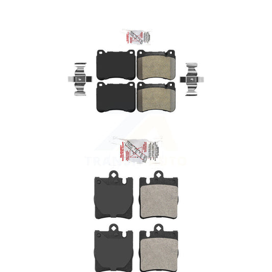 Semi-Metallic Disc Brake Pads Front Rear Kit For Mercedes-Benz C230 SLK350 C320