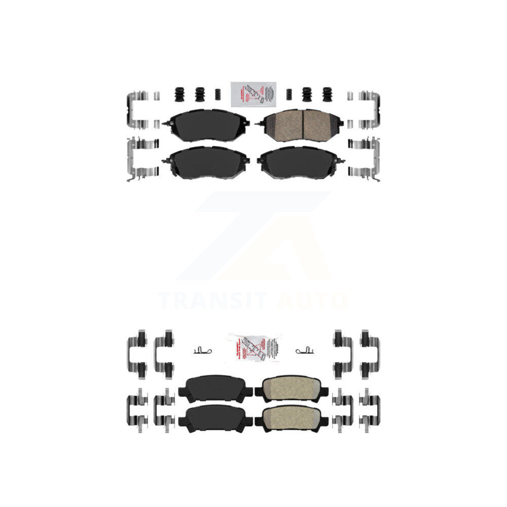 Ceramic Semi-Metallic Disc Brake Pads Front Rear Kit For Subaru Legacy