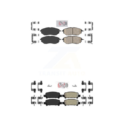 Ceramic Semi-Metallic Disc Brake Pads Front Rear Kit For Subaru Legacy