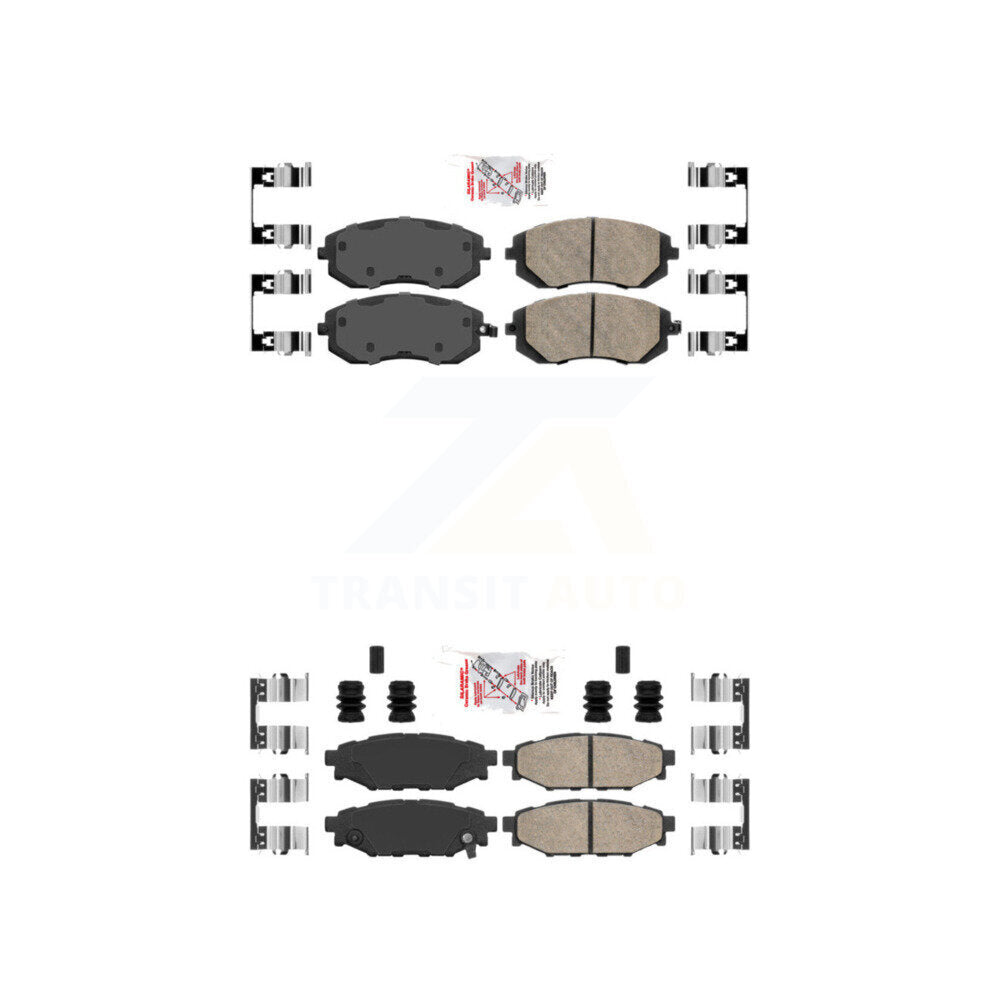 Ceramic Disc Brake Pads Front Rear Kit For Subaru Outback Forester Impreza WRX