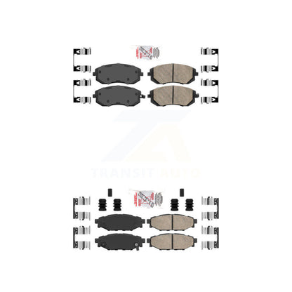 Ceramic Disc Brake Pads Front Rear Kit For Subaru Outback Forester Impreza WRX