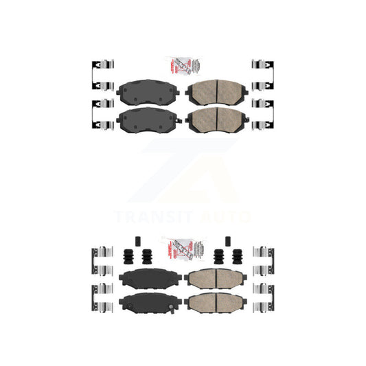 Ceramic Disc Brake Pads Front Rear Kit For Subaru Outback Forester Impreza WRX