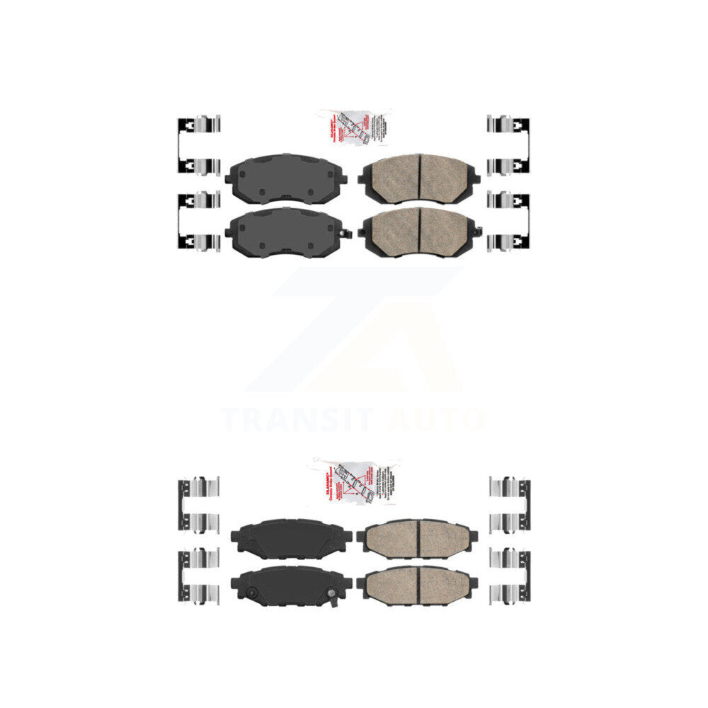 Ceramic Disc Brake Pads Front Rear Kit For Subaru Outback Forester Impreza WRX