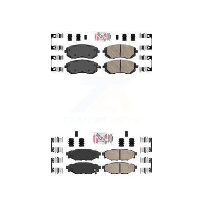Ceramic Disc Brake Pads Front Rear Kit For Subaru Outback Forester Impreza WRX