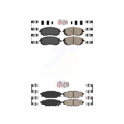 Ceramic Disc Brake Pads Front Rear Kit For Subaru Outback Forester Impreza WRX