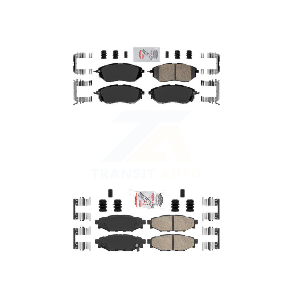 Ceramic Disc Brake Pads Front Rear Kit For Subaru WRX