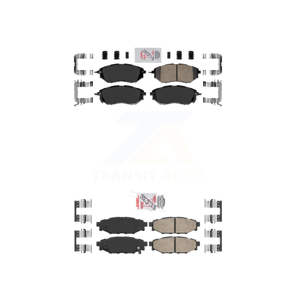 Ceramic Disc Brake Pads Front Rear Kit For Subaru WRX