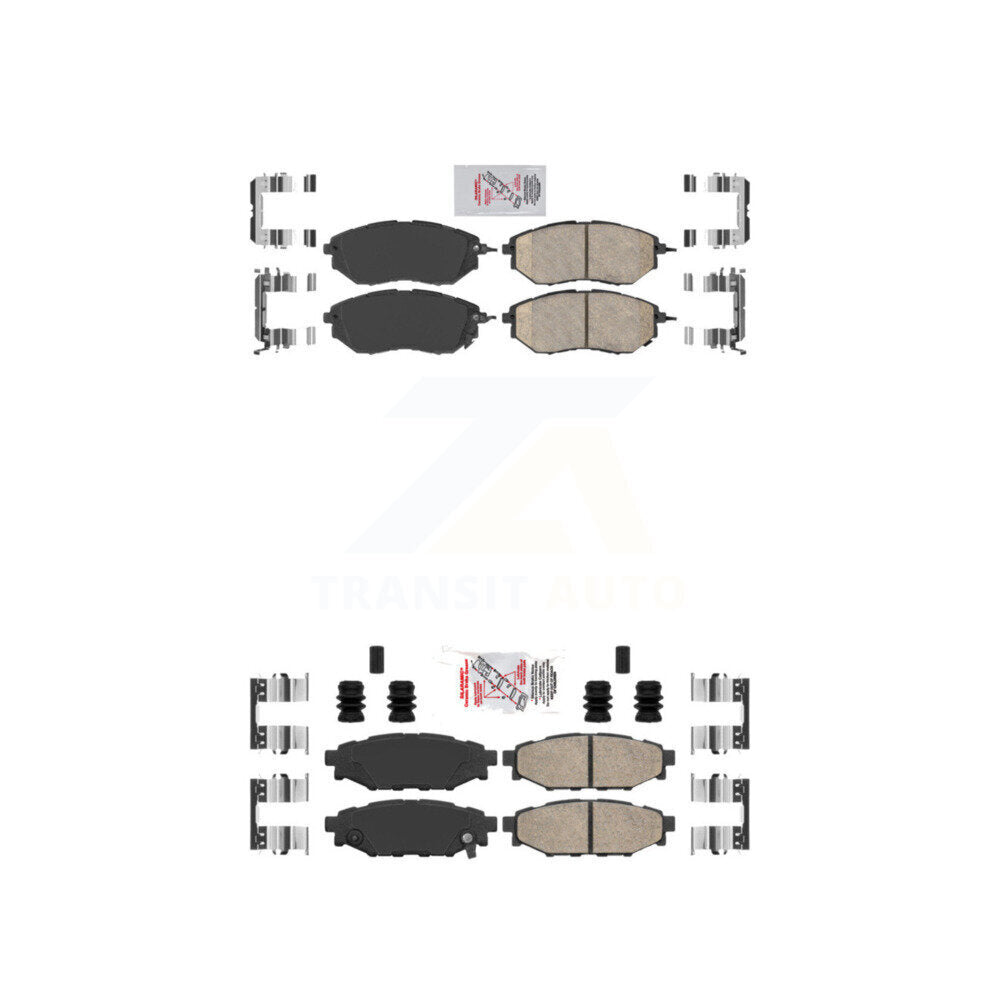 Ceramic Disc Brake Pads Front Rear Kit For Subaru WRX
