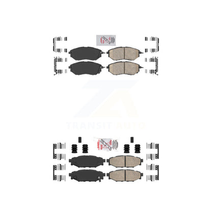Ceramic Disc Brake Pads Front Rear Kit For Subaru WRX