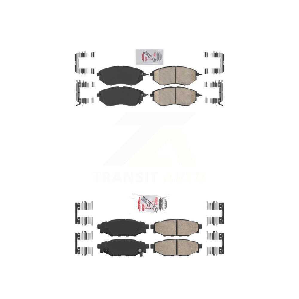 Ceramic Disc Brake Pads Front Rear Kit For Subaru WRX