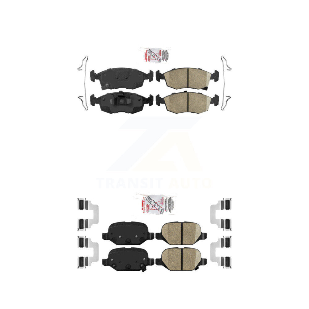 Ceramic Disc Brake Pads Front Rear Kit For Fiat 500