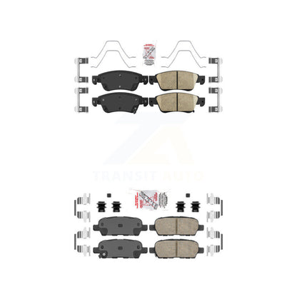 Ceramic Disc Brake Pads Front Rear Kit For INFINITI G37 G35 Q60