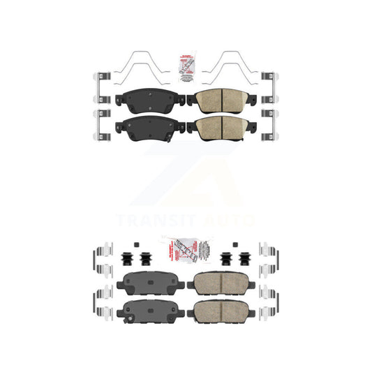 Ceramic Disc Brake Pads Front Rear Kit For INFINITI G37 G35 Q60