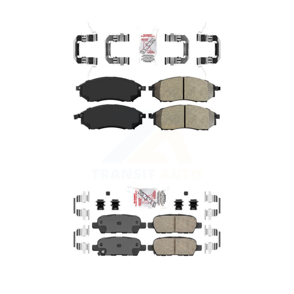 Semi-Metallic Ceramic Disc Brake Pads Front Rear Kit For INFINITI G35 FX35 EX35