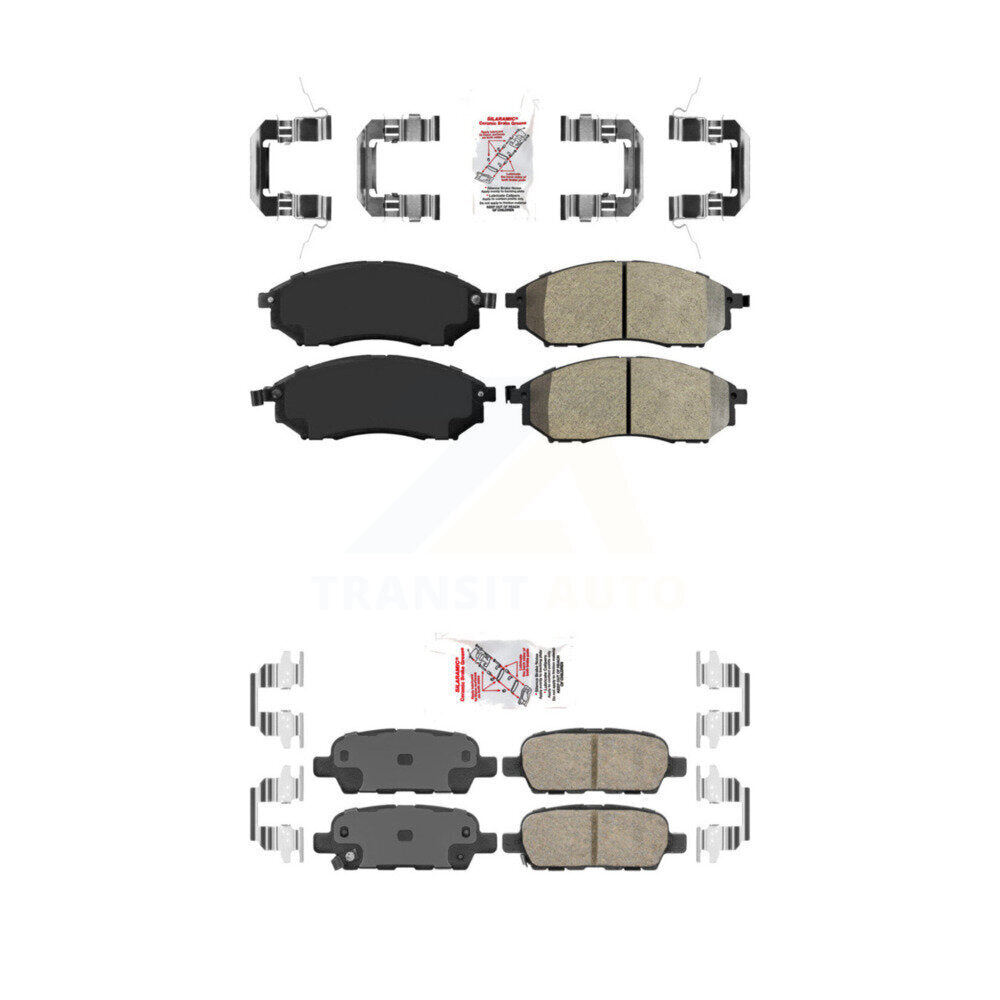 Semi-Metallic Ceramic Disc Brake Pads Front Rear Kit For INFINITI G35 FX35 EX35