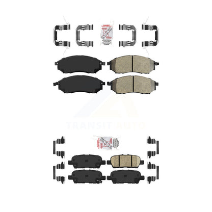 Semi-Metallic Ceramic Disc Brake Pads Front Rear Kit For INFINITI Nissan Murano