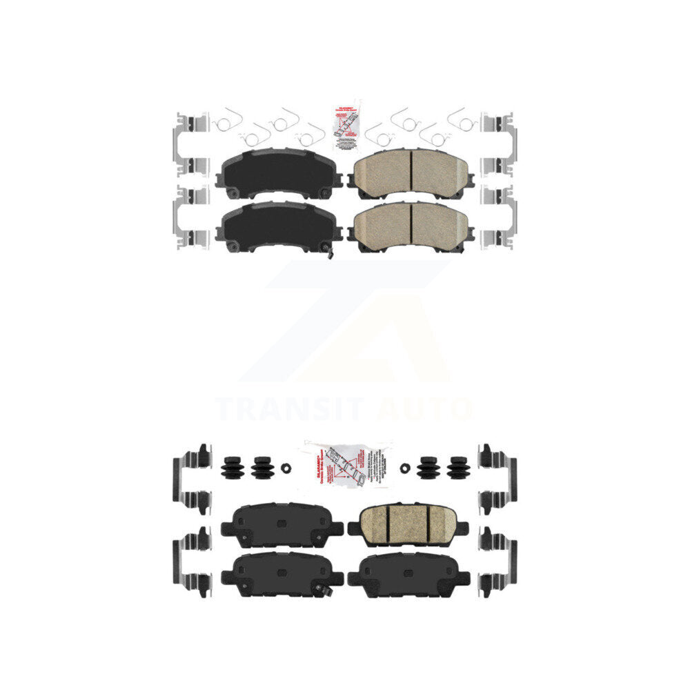 Ceramic Disc Brake Pads Front Rear Kit For Nissan Rogue INFINITI QX50
