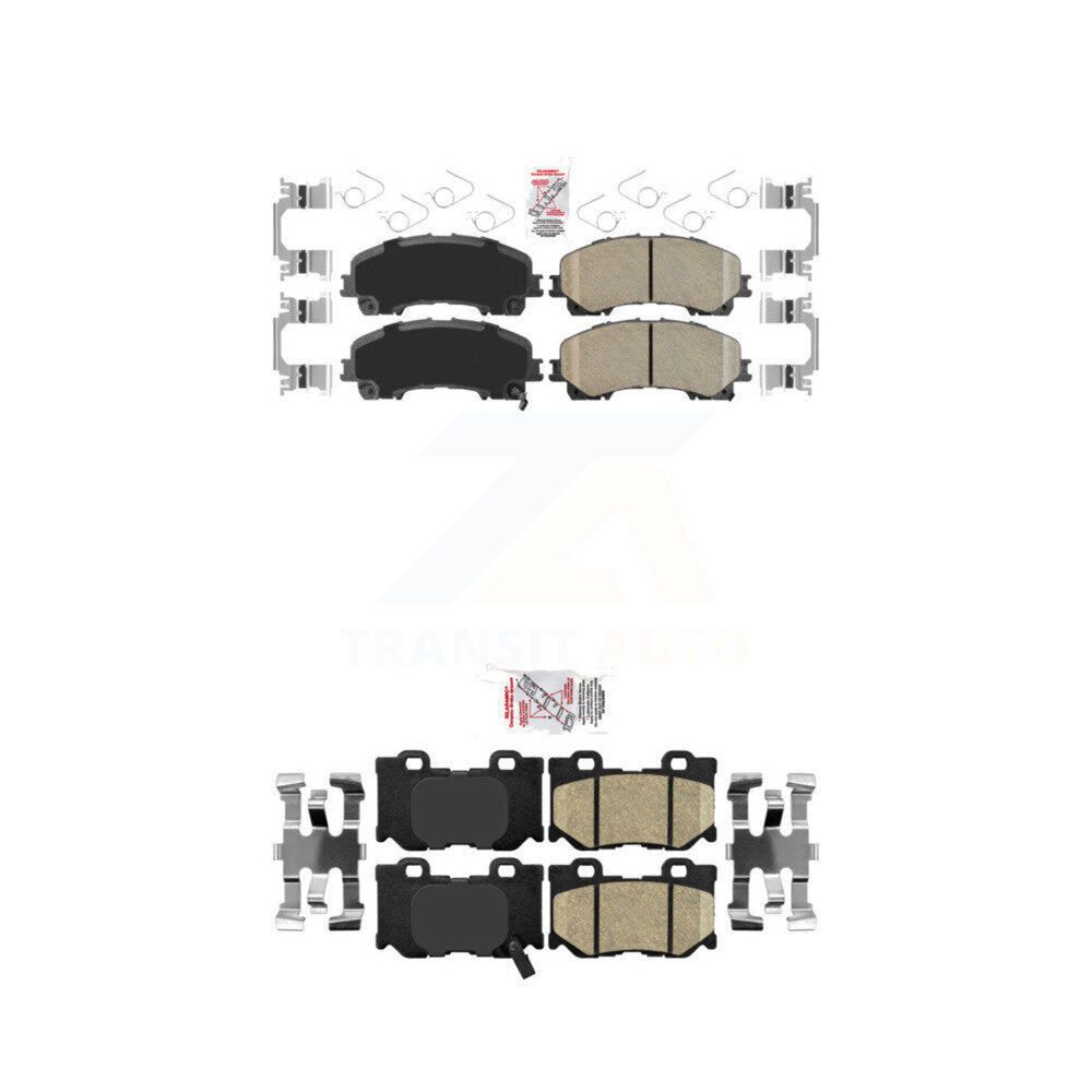 Ceramic Disc Brake Pads Front Rear Kit For INFINITI Q50 Q60