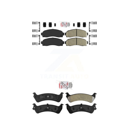 Ceramic Semi-Metallic Disc Brake Pads Front Rear Kit For 01 Ford Explorer Sport