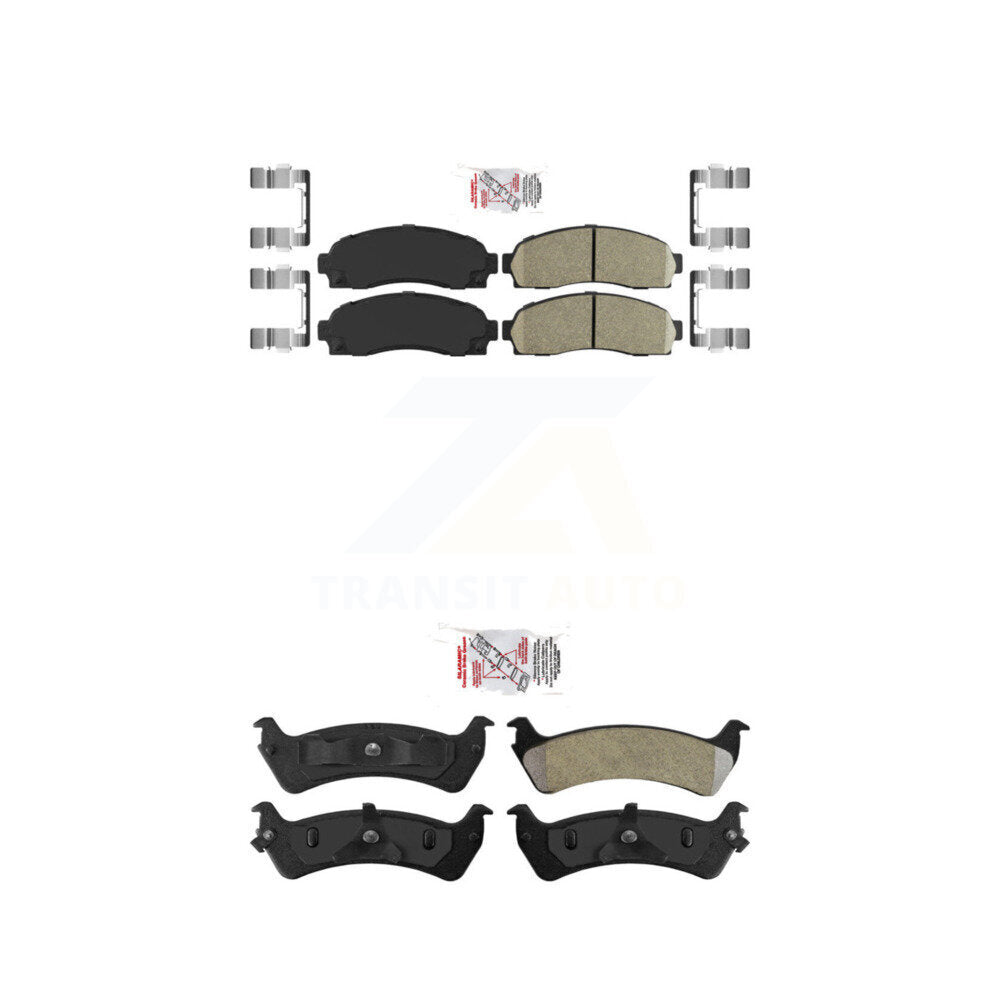 Ceramic Semi-Metallic Disc Brake Pads Front Rear Kit For 01 Ford Explorer Sport
