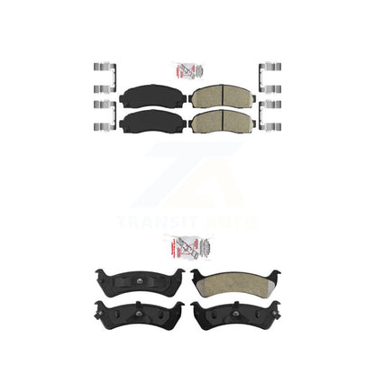 Ceramic Semi-Metallic Disc Brake Pads Front Rear Kit For 01 Ford Explorer Sport