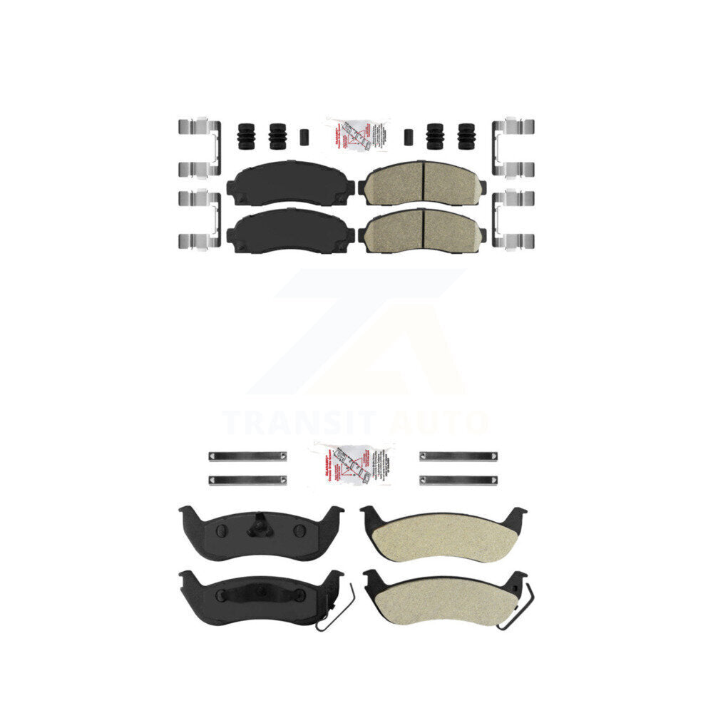 Ceramic Semi-Metallic Disc Brake Pads Front Rear Kit For Ford Ranger Mazda B2300