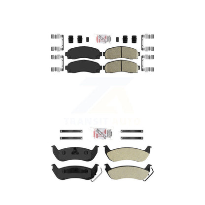 Ceramic Semi-Metallic Disc Brake Pads Front Rear Kit For Ford Ranger Mazda B2300