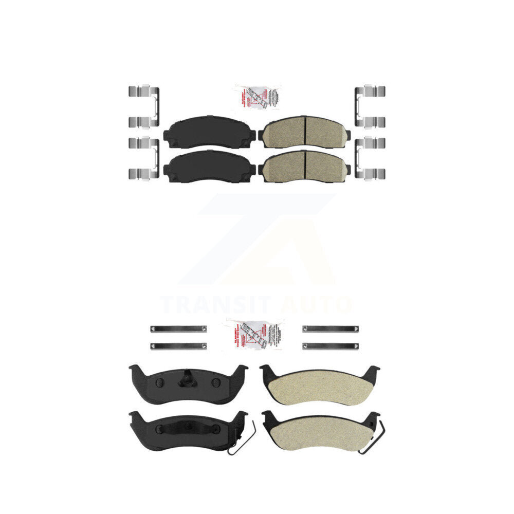 Ceramic Semi-Metallic Disc Brake Pads Front Rear Kit For Ford Ranger Mazda B2300