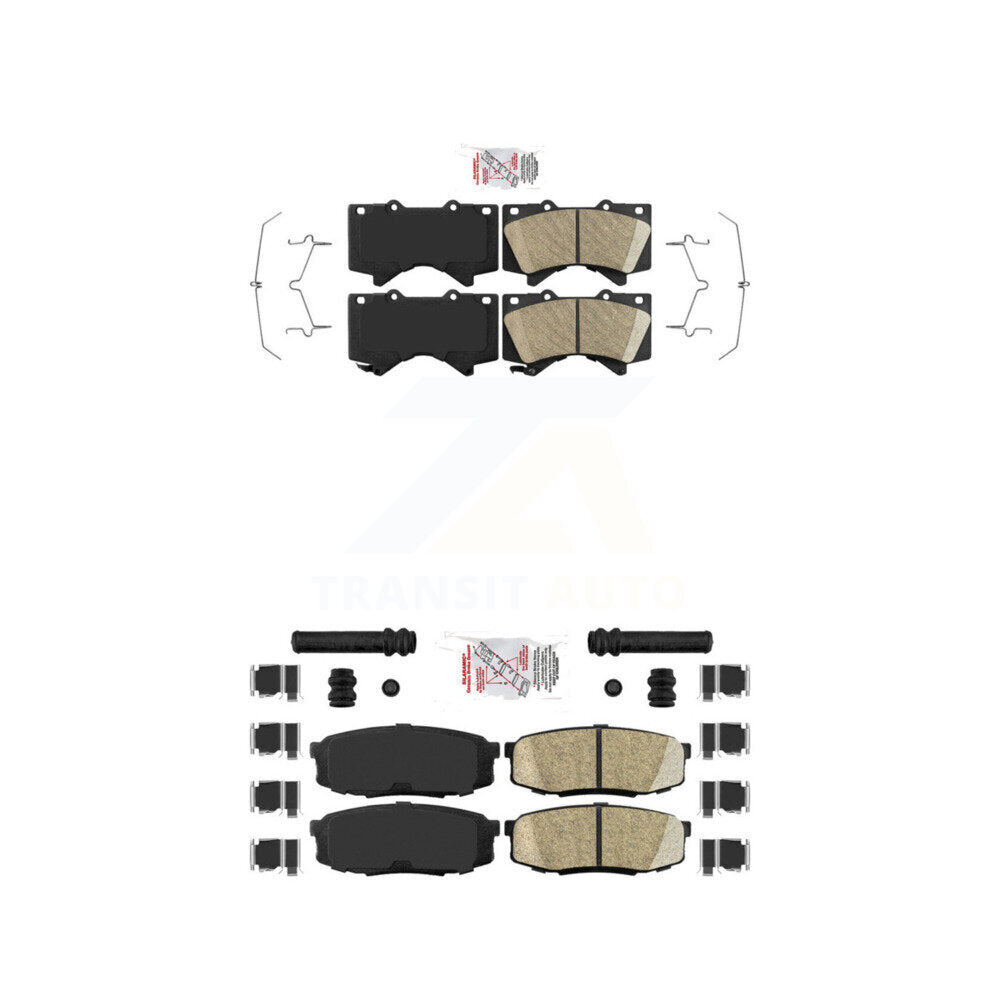 Ceramic Disc Brake Pads Front Rear Kit For Toyota Tundra Sequoia Lexus LX570
