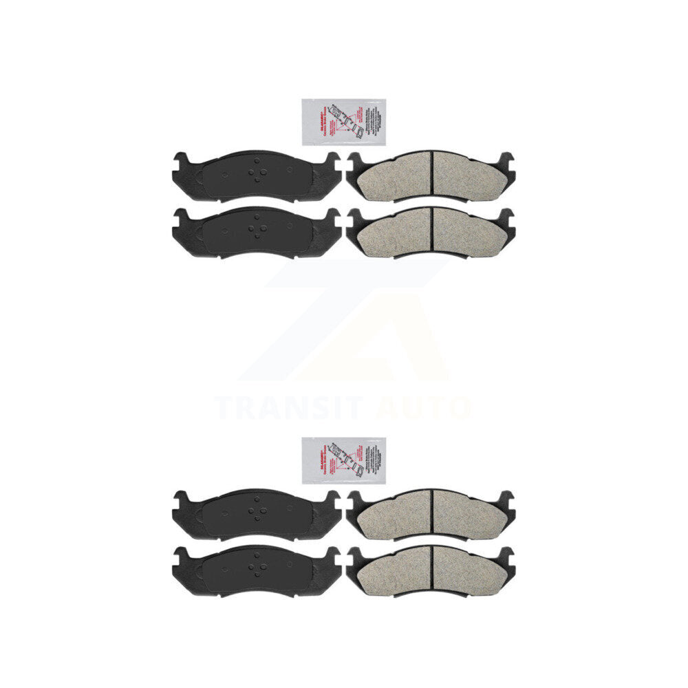 Semi-Metallic Disc Brake Pads Front Rear Kit For 2002-2003 Hummer H1